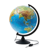 Глобус Земли физический  с подсветкой D=320 мм - «globural.ru» - Тверь