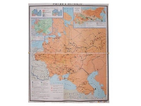 Учебная карта "Россия 1907-1914 гг." 1420*1100 мм (матовое, 2-стороннее лам.) - «globural.ru» - Тверь