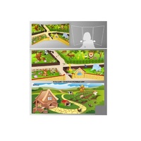 Стенд для сюжетно-ролевых игр 2-х сторонний (Зоопарк, ферма) - «globural.ru» - Тверь