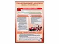 Стенд "Порядок действий работников школы при пожаре" - «globural.ru» - Тверь
