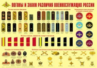 Плакат "Погоны и знаки различия военнослужащих России" - «globural.ru» - Тверь
