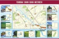 Таблица демонстрационная "Условные знаки плана местности" (винил 100x140) - «globural.ru» - Тверь