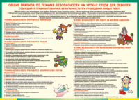 Правила безопасности на уроках труда для девочек 1000*1400 винил	 - «globural.ru» - Тверь