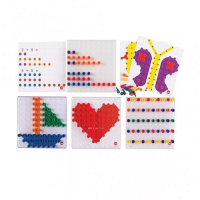 Мозаика Peg Board. Набор с прозрачными досками и картинками - «globural.ru» - Тверь