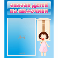 Стенд "Список детей на шкафчики" №7 - «globural.ru» - Тверь