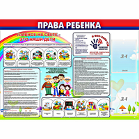 Стенд "Права ребенка"  с 2 карманами - «globural.ru» - Тверь