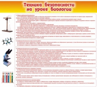 Стенд "Техника безопасности на уроках биологии" (вариант 2) - «globural.ru» - Тверь