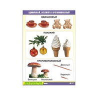 Таблица демонстрационная "Одинаковый, похожий и противоположный" (винил 70x100) - «globural.ru» - Тверь