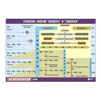 Таблица демонстрационная "Сравнение понятий изомер и гомолог" (винил 70x100) - «globural.ru» - Тверь