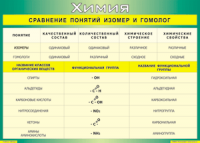 Таблица Сравнение понятий изомер и гомолог 1000*1400 винил - «globural.ru» - Тверь