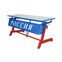 Стол ученический двухместный "Патриот-2п" на газовом лифте (р.гр. № 3-7 и наклоном столешницы ) - «globural.ru» - Тверь