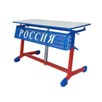 Стол ученический двухместный "Патриот-2о" на газовом лифте (р.гр. № 3-7 и наклоном столешницы) - «globural.ru» - Тверь