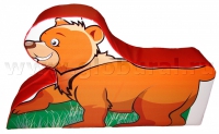 Напольная игрушка "Медвежонок" с шелкографией (ВИК) - «globural.ru» - Тверь