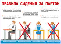 Таблица Правила сидения  за партой 1000*1400 винил - «globural.ru» - Тверь