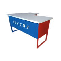 Стол преподавателя "Патриот" угловой с выкатной тумбой - «globural.ru» - Тверь
