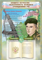 Стенд-уголок "Защита Отечества – обязанность каждого гражданина Российской Федерации" - «globural.ru» - Тверь