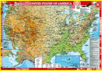 Настенная карта Соединенных Штатов Америки на английском языке (учебная) - «globural.ru» - Тверь