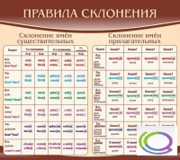 Стенд "Правила склонения" - «globural.ru» - Тверь