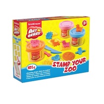 Пластилин на растительной основе Artberry/Stamp Your Zoo 3 бан./35 г со штампами - «globural.ru» - Тверь
