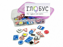 Комплект тематических магнитов "Дорожные знаки" - «globural.ru» - Тверь