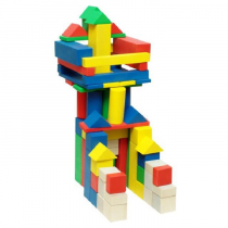 Конструктор деревянный "Строитель" цветной - «globural.ru» - Тверь