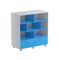 Шкаф-стеллаж (синий/серый) - «globural.ru» - Тверь