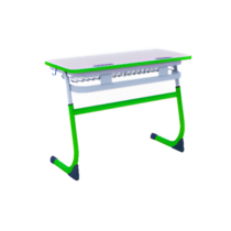Парта двухместная "Smarty" с полиуретановой кромкой регулируемая по высоте  - «globural.ru» - Тверь