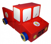 Напольная мягкая игрушка «Пожарная  машина» - «globural.ru» - Тверь