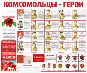 Тематический стенд "Комсомольцы-герои" - «globural.ru» - Тверь